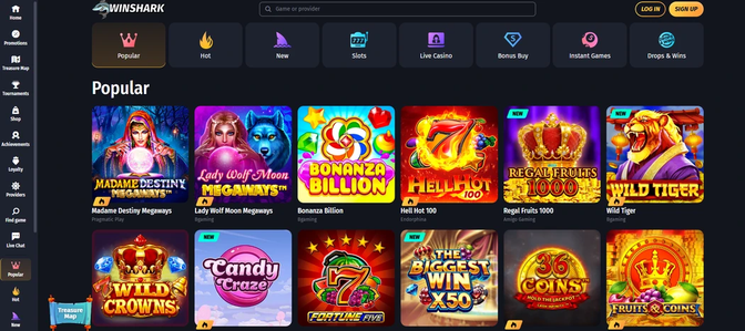 winshark casino Gameplay