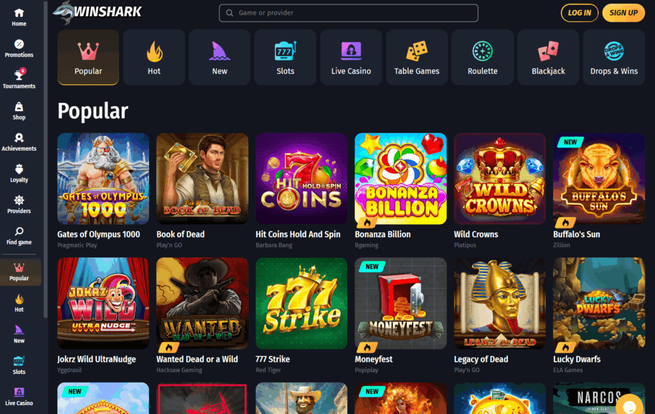 winshark casino Gameplay